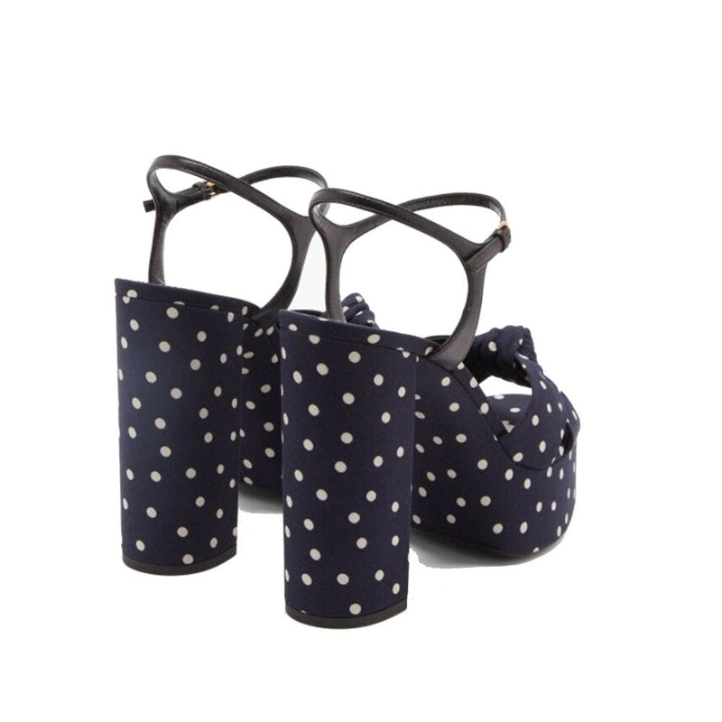 Bianca Polka-Dot Sandals Saint Laurent