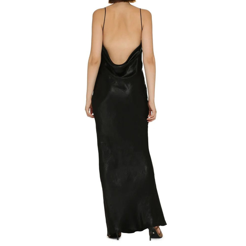 Satin Long Dress Saint Laurent