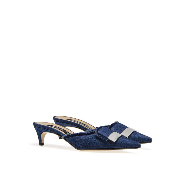 Denim Effect Mules Sergio Rossi
