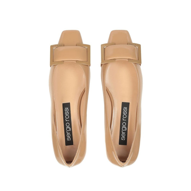 Leather Ballerina Flats Sergio Rossi