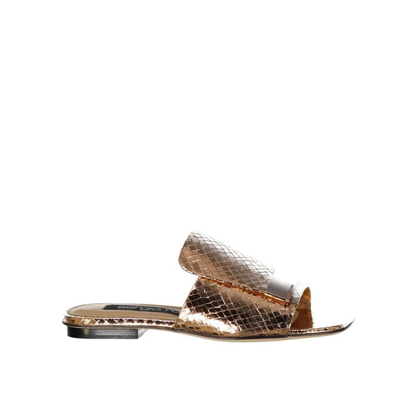 Leather Flat Sandals Sergio Rossi