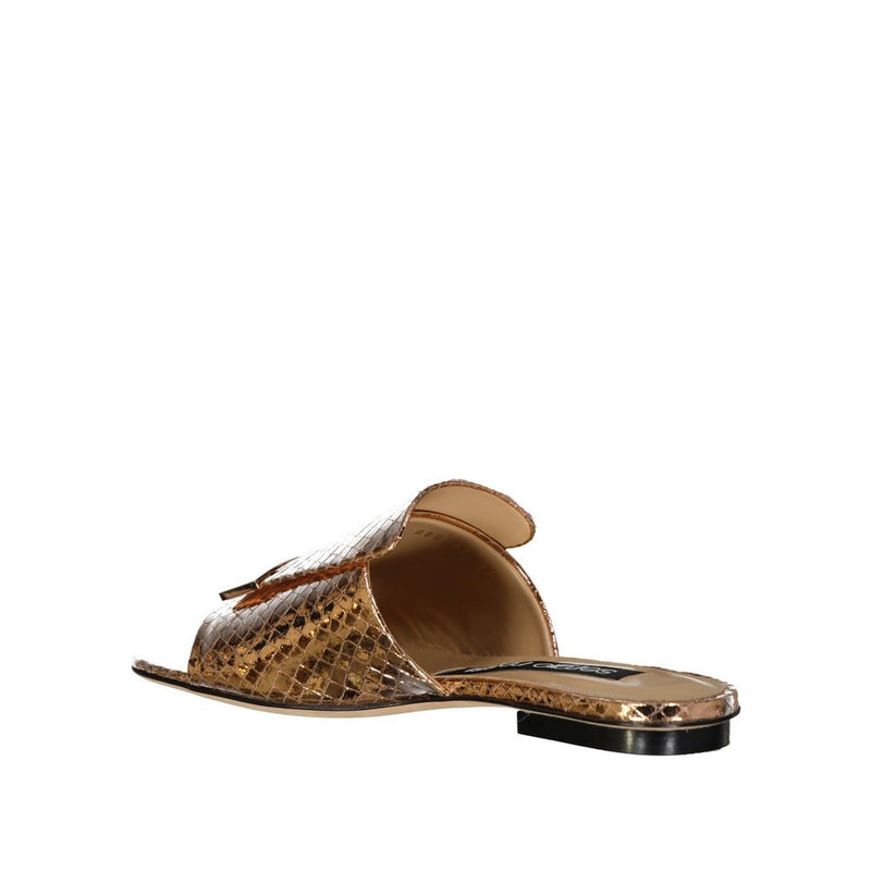 Leather Flat Sandals Sergio Rossi