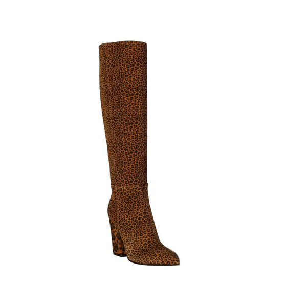 Leopard-Print Leather Boots Sergio Rossi