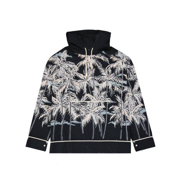 Hooded Printed Shirt Palm Angels
