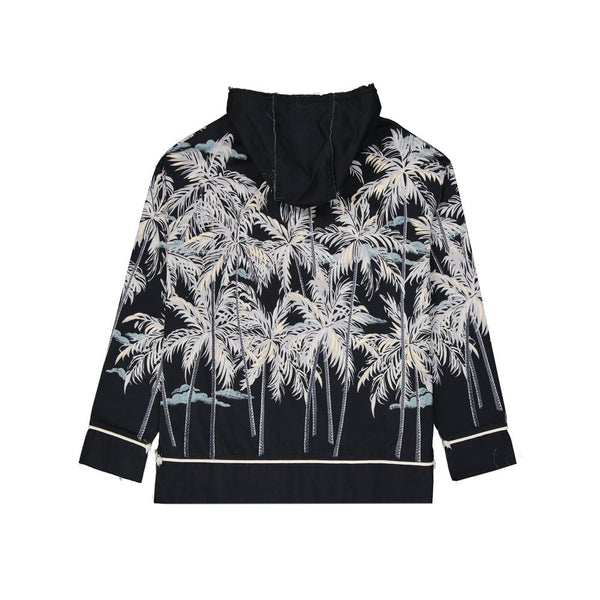 Hooded Printed Shirt Palm Angels