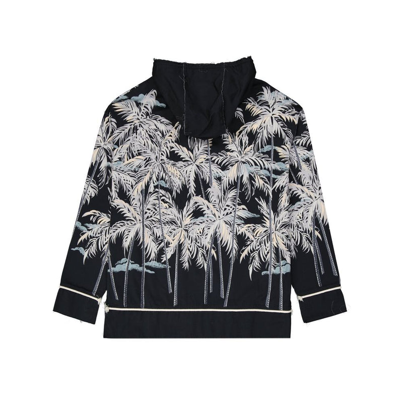 Hooded Printed Shirt Palm Angels