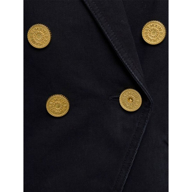 Double-Breasted Denim Blazer Balmain