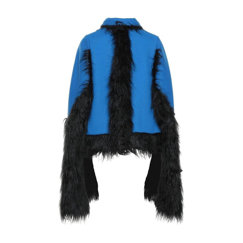 Faux Fur Trimmed Cape Jacket Maison Margiela
