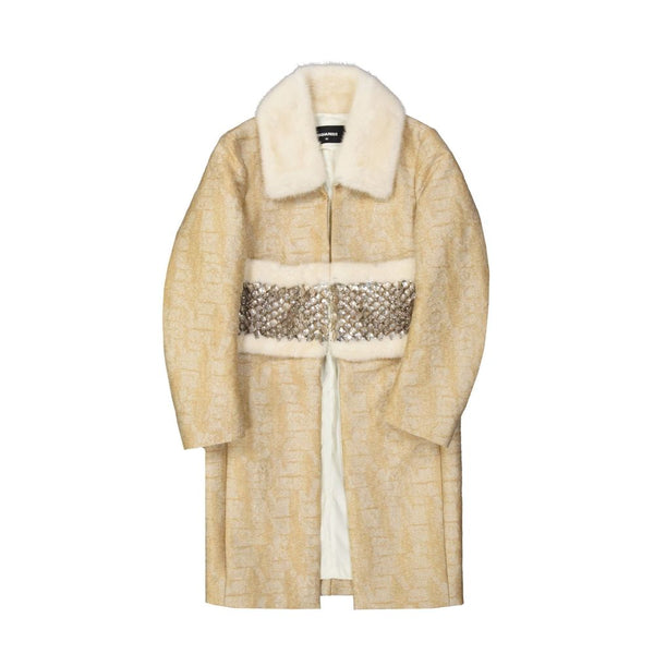 Crystal Embellished Coat Dsquared²