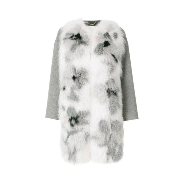 Fur Trim Cashmere Coat Fendi