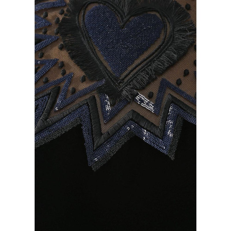 Fur Trim Velvet Midi Dress Fendi