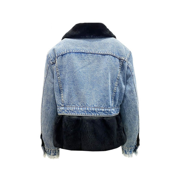 Fur Lining Denim Jacket FORTE DEI MARMI COUTURE