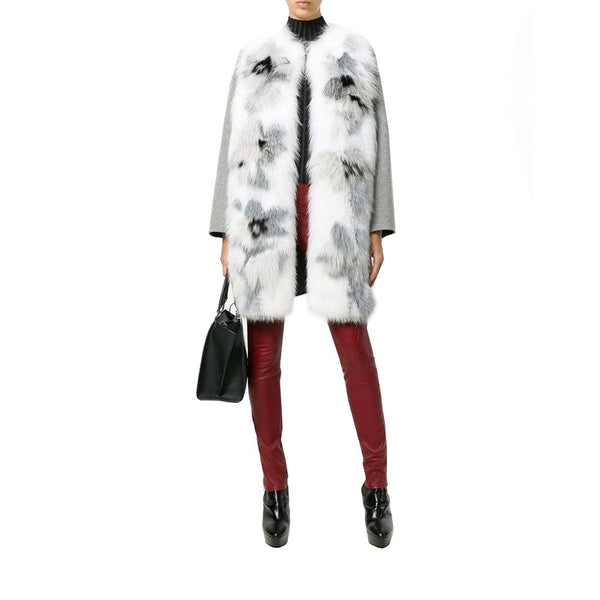 Fur Trim Cashmere Coat Fendi