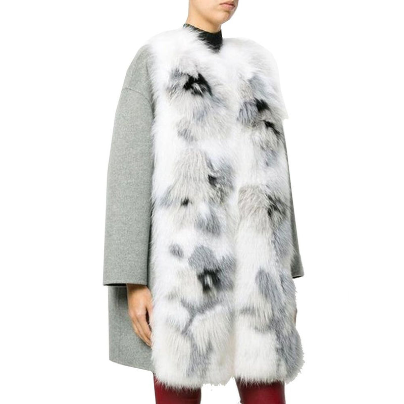 Fur Trim Cashmere Coat Fendi