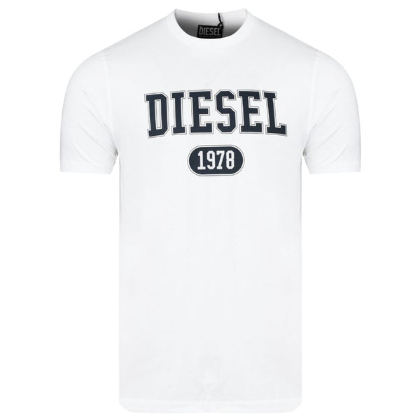 White Cotton T-Shirt Diesel