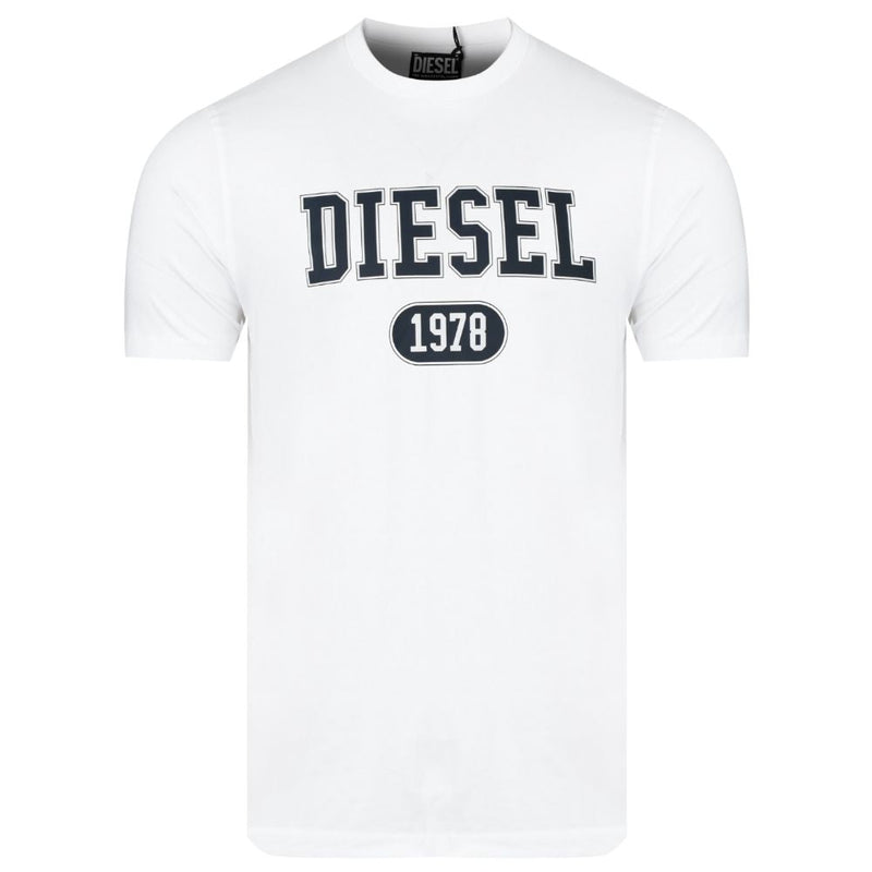 White Cotton T-Shirt Diesel