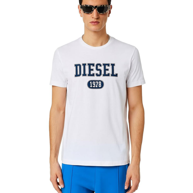 White Cotton T-Shirt Diesel