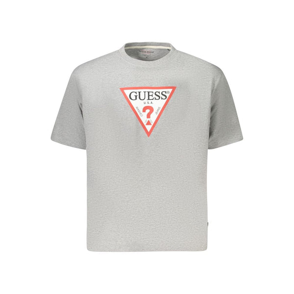 Gray Organic Cotton Women T-Shirt Guess Jeans