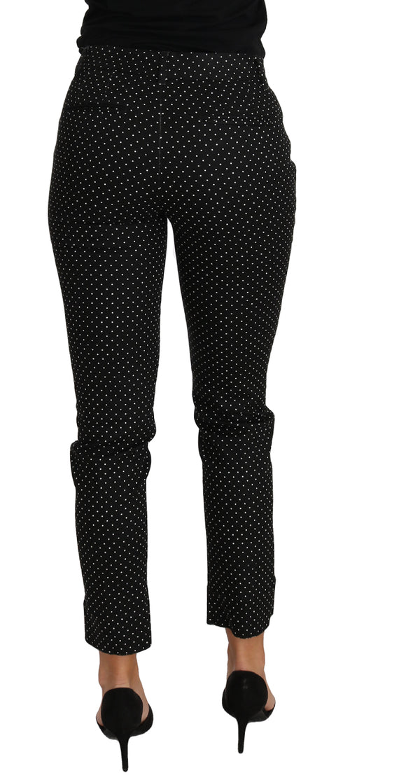 Elegant Polka Dot Cropped Trousers Dolce & Gabbana