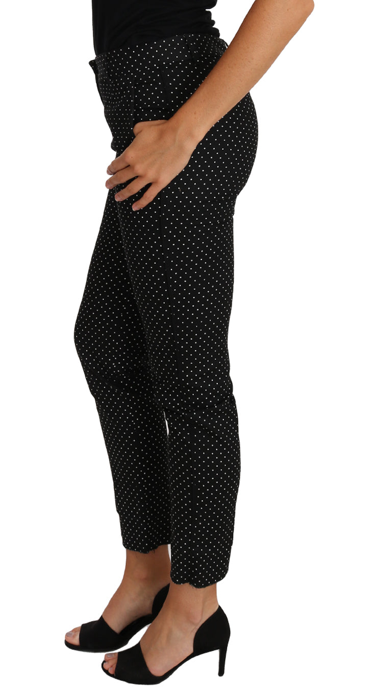 Elegant Polka Dot Cropped Trousers Dolce & Gabbana