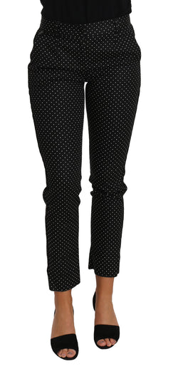 Elegant Polka Dot Cropped Trousers Dolce & Gabbana