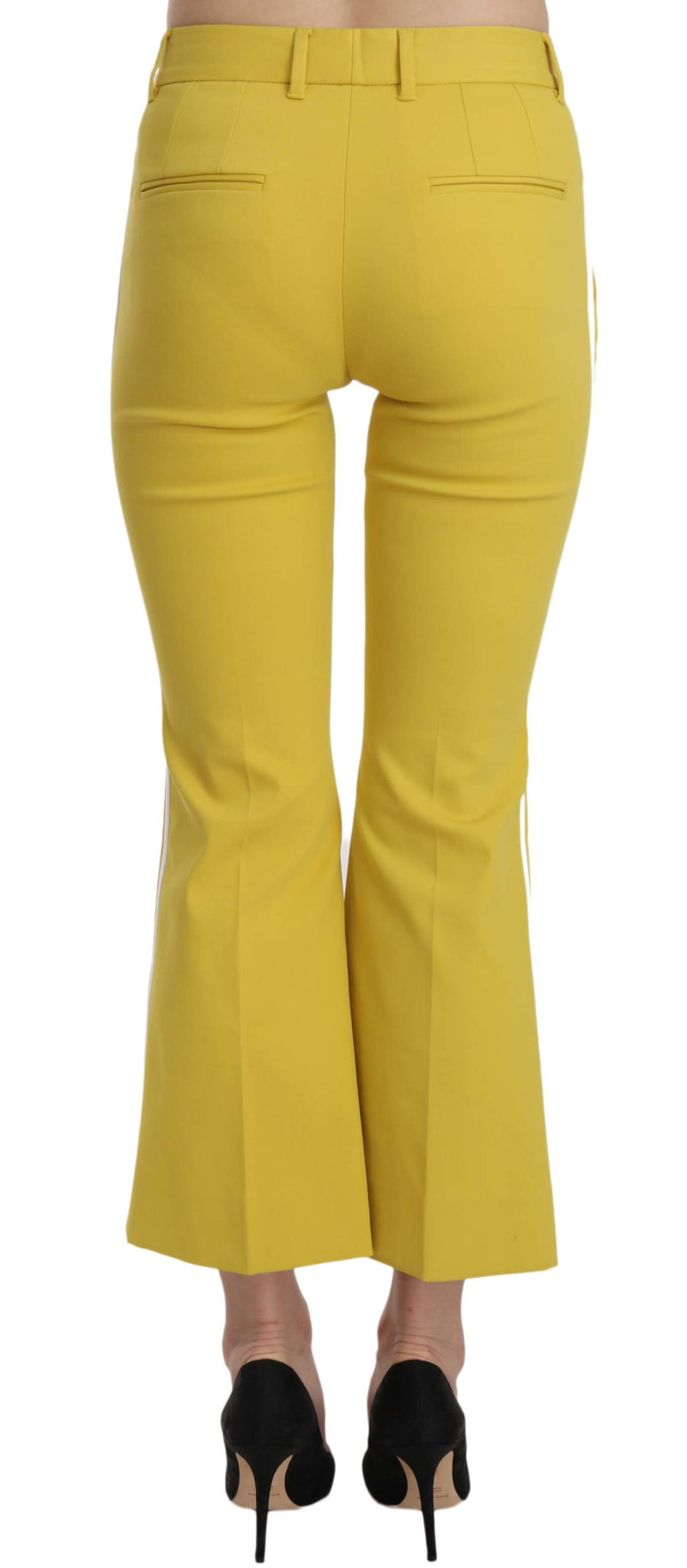 Chic Yellow Flare Pants for Elegant Evenings Dolce & Gabbana