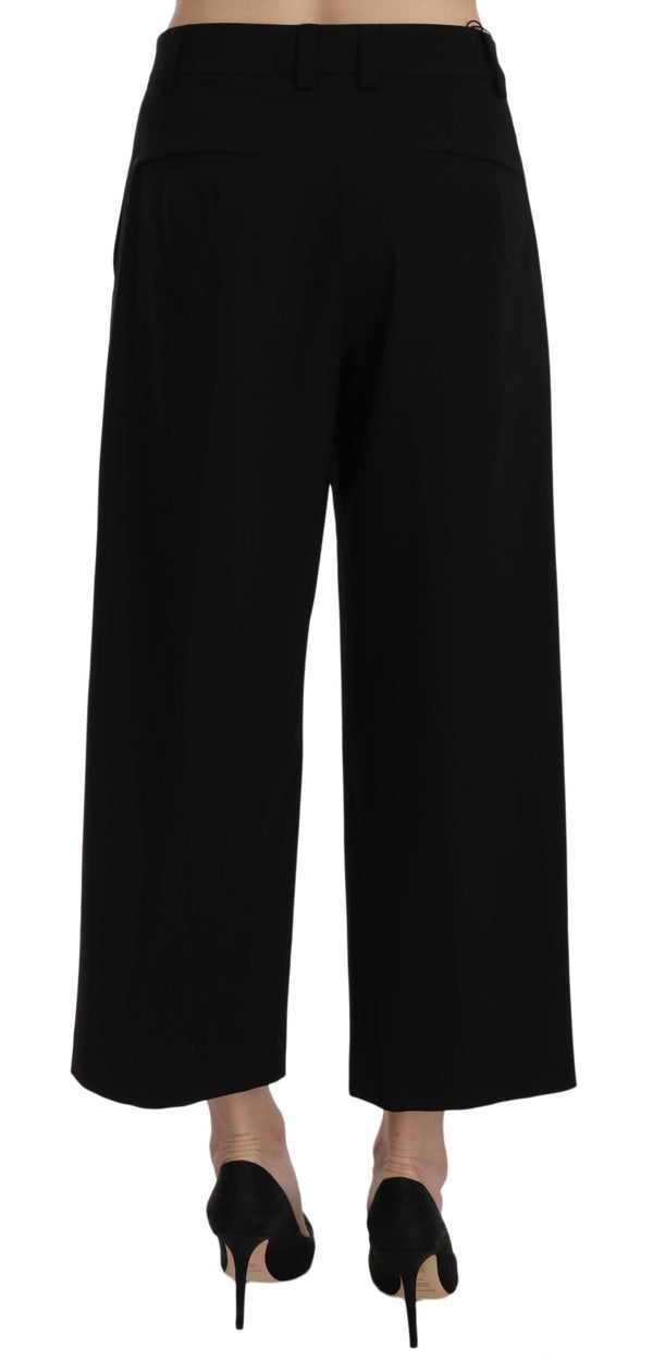 Elegant Black Cotton Trousers Dolce & Gabbana