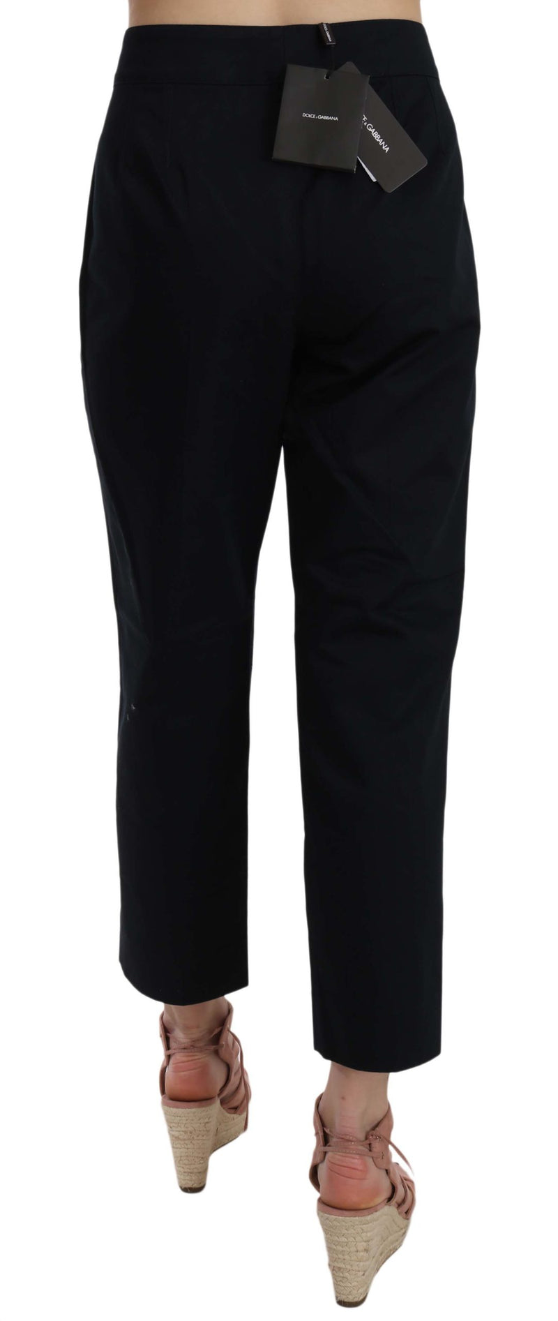 Chic Black Cotton Trousers Dolce & Gabbana