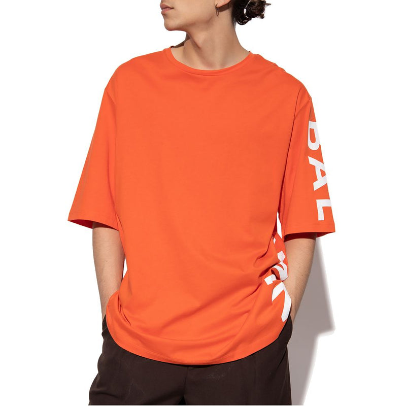 Orange Cotton T-Shirt Balmain
