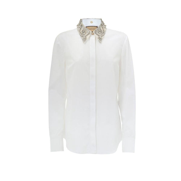 White Cotton Shirt Gucci