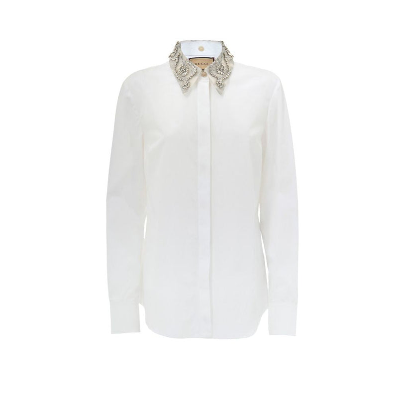 White Cotton Shirt Gucci