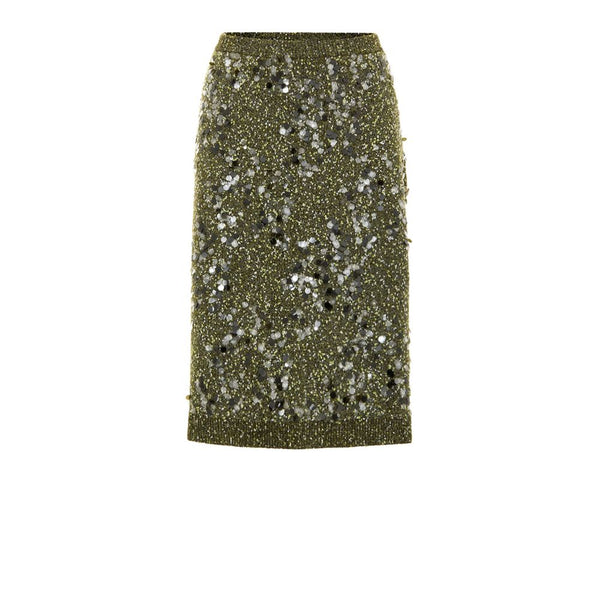 Green Viscose Skirt Gucci
