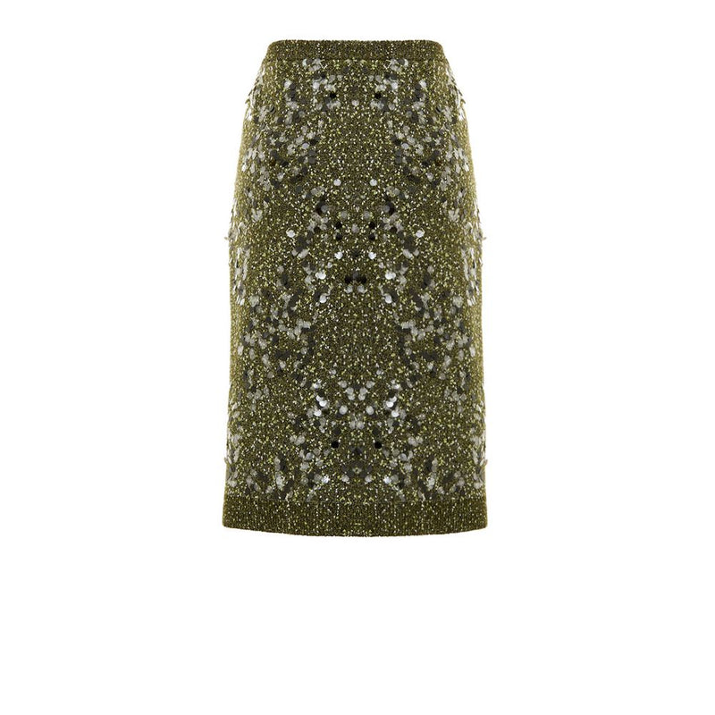 Green Viscose Skirt Gucci
