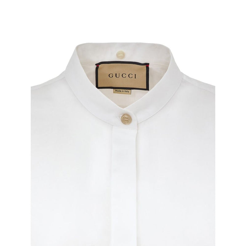 White Cotton Shirt Gucci