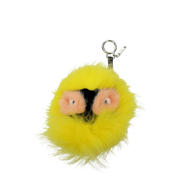 Yellow Fur Keychain Fendi
