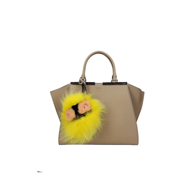 Yellow Fur Keychain Fendi