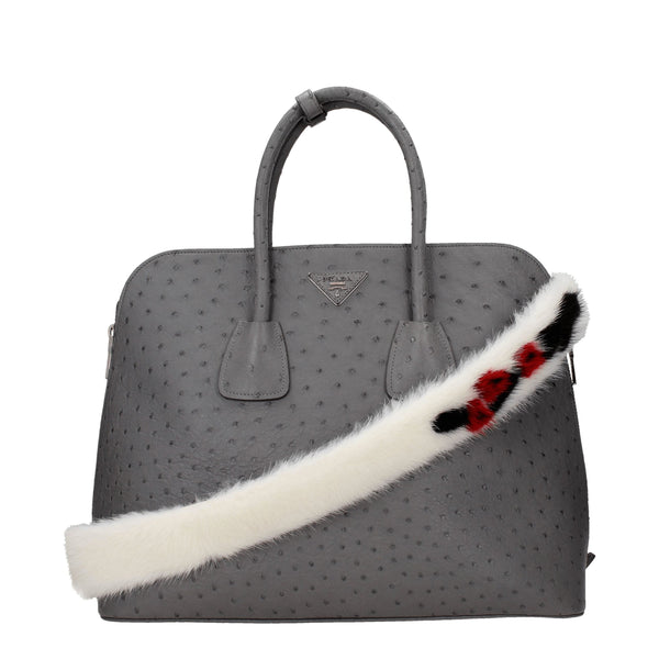 White Leather Shoulder Bag Prada