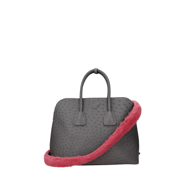 Pink Fur Shoulder Bag Prada