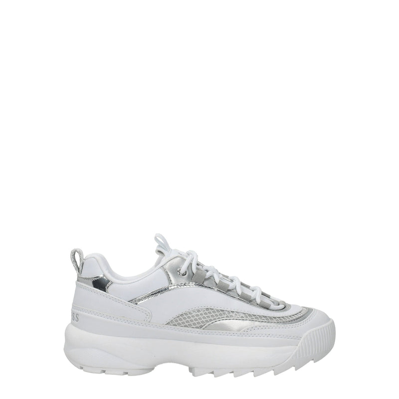White Polyethylene Sneakers Guess