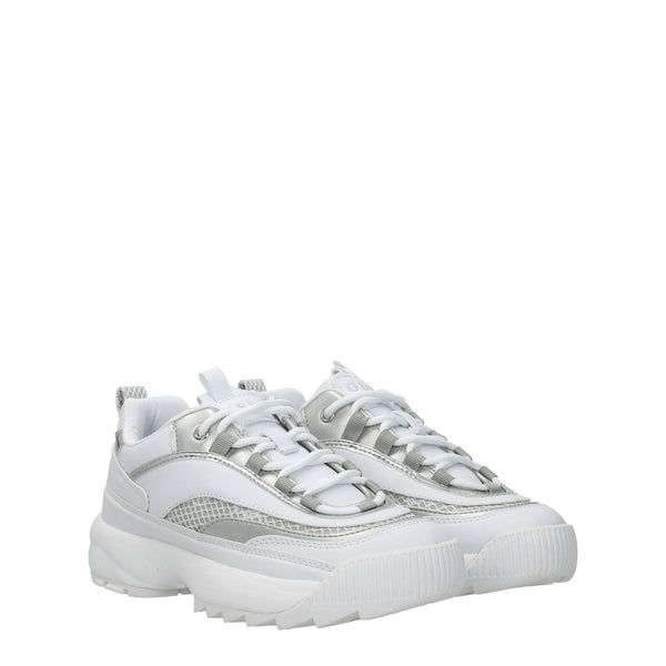 White Polyethylene Sneakers Guess
