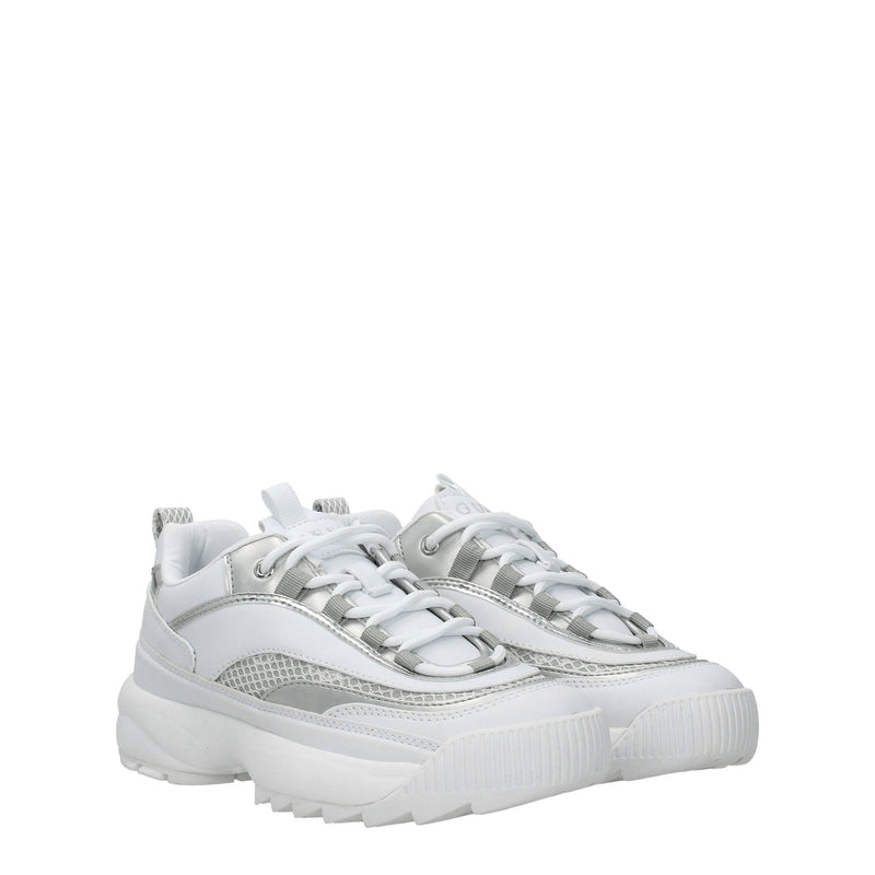 White Polyethylene Sneakers Guess