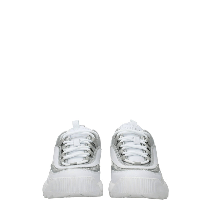 White Polyethylene Sneakers Guess