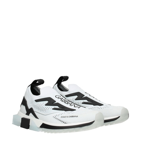 White Fabric Sneakers Dolce & Gabbana