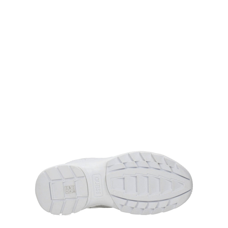 White Polyethylene Sneakers Guess