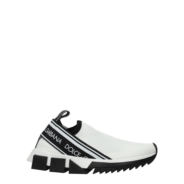 White Fabric Sneakers Dolce & Gabbana