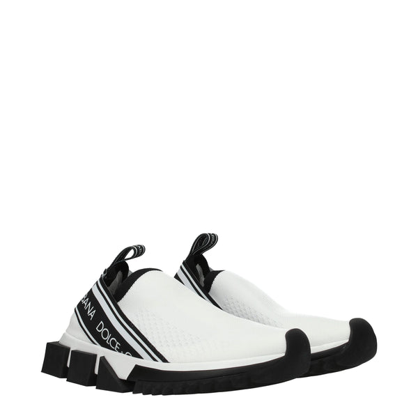 White Fabric Sneakers Dolce & Gabbana