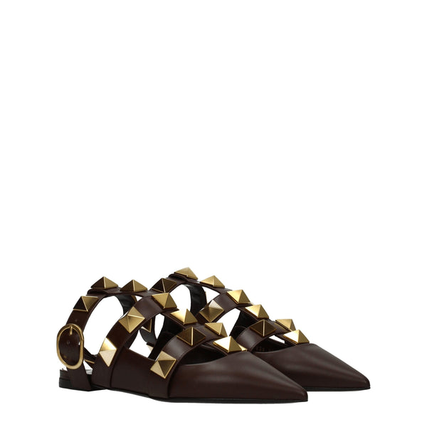 Brown Leather Sandal Valentino Garavani
