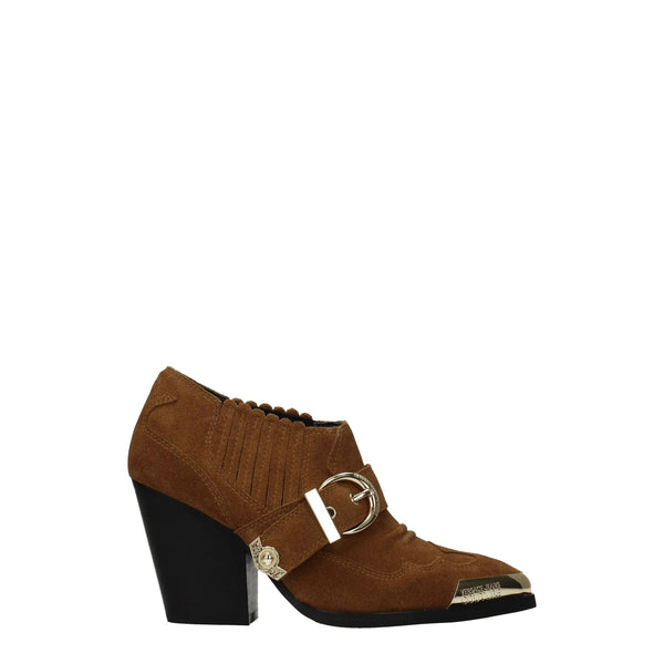 Brown Leather Ankle Versace Jeans
