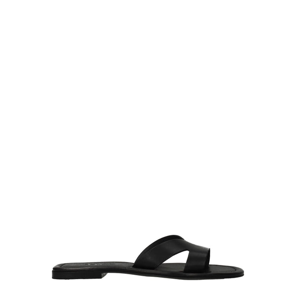 Black Leather Slipper Kenzo