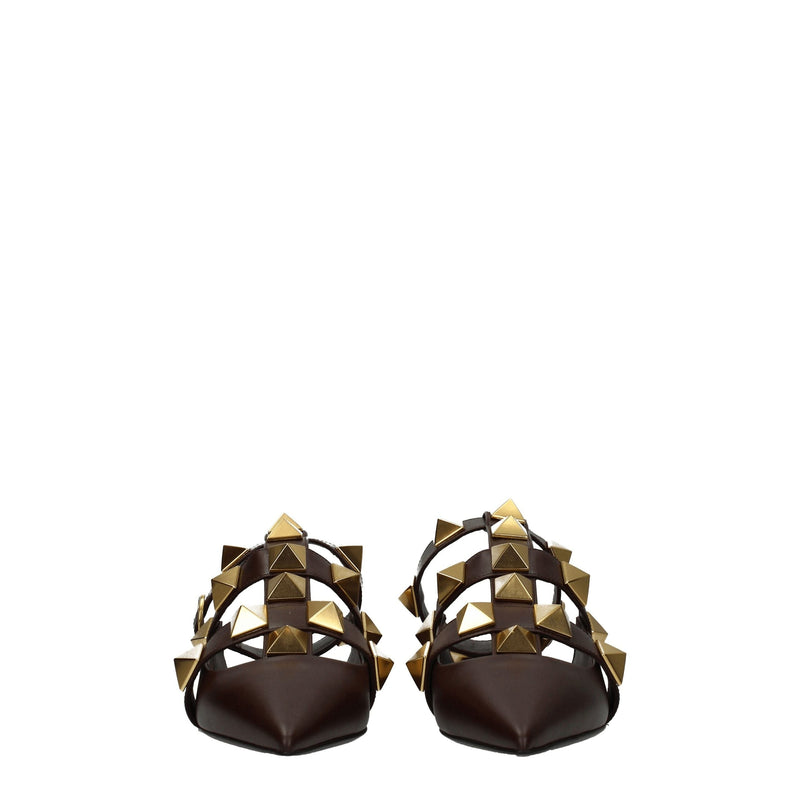 Brown Leather Sandal Valentino Garavani